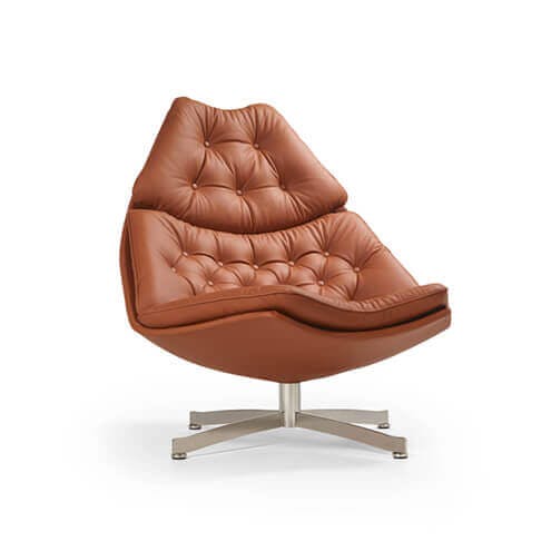 cognac fauteuils Eijerkamp