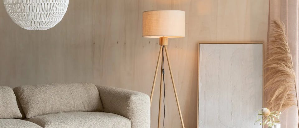 linnen vloerlampen bij Eijerkamp