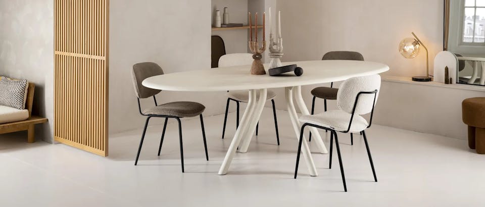 Taupe eetkamerstoelen