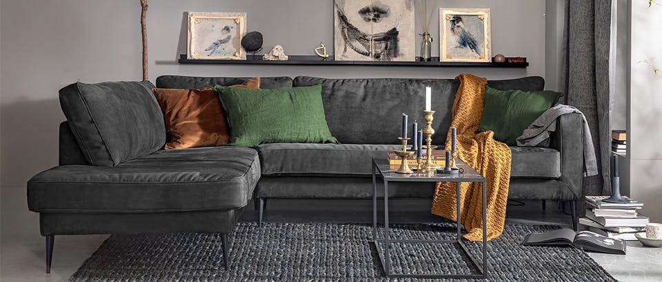 vtwonen crew hoekbank dark grey