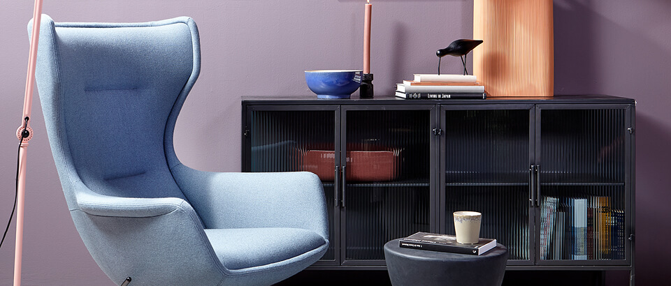 blauwe fauteuils Eijerkamp