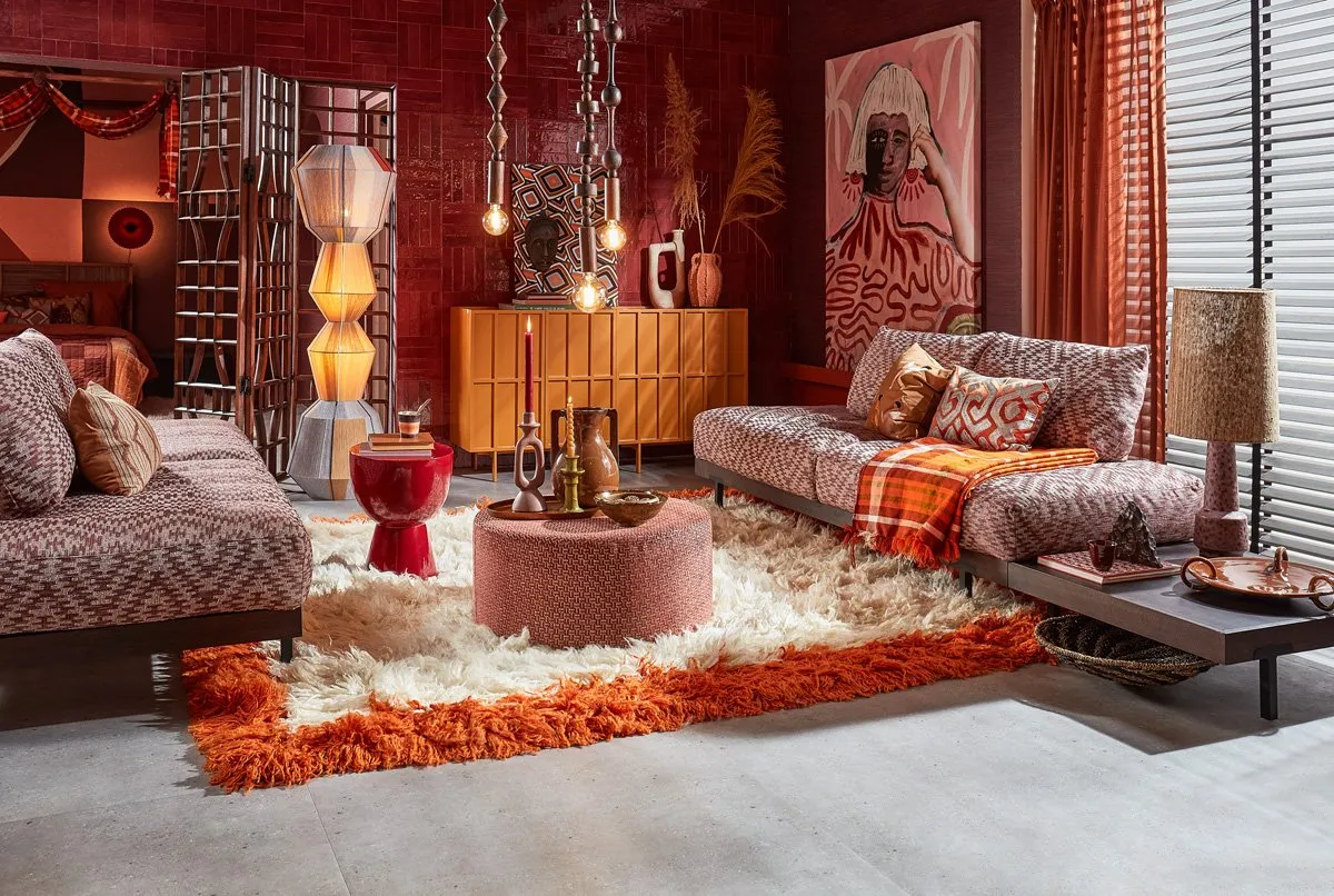 oranje vloerkleden bij Eijerkamp