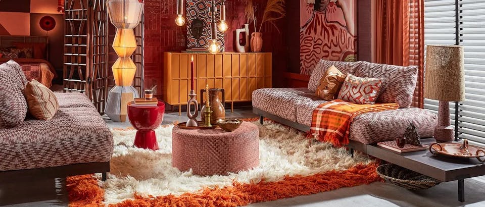 oranje vloerkleden bij Eijerkamp