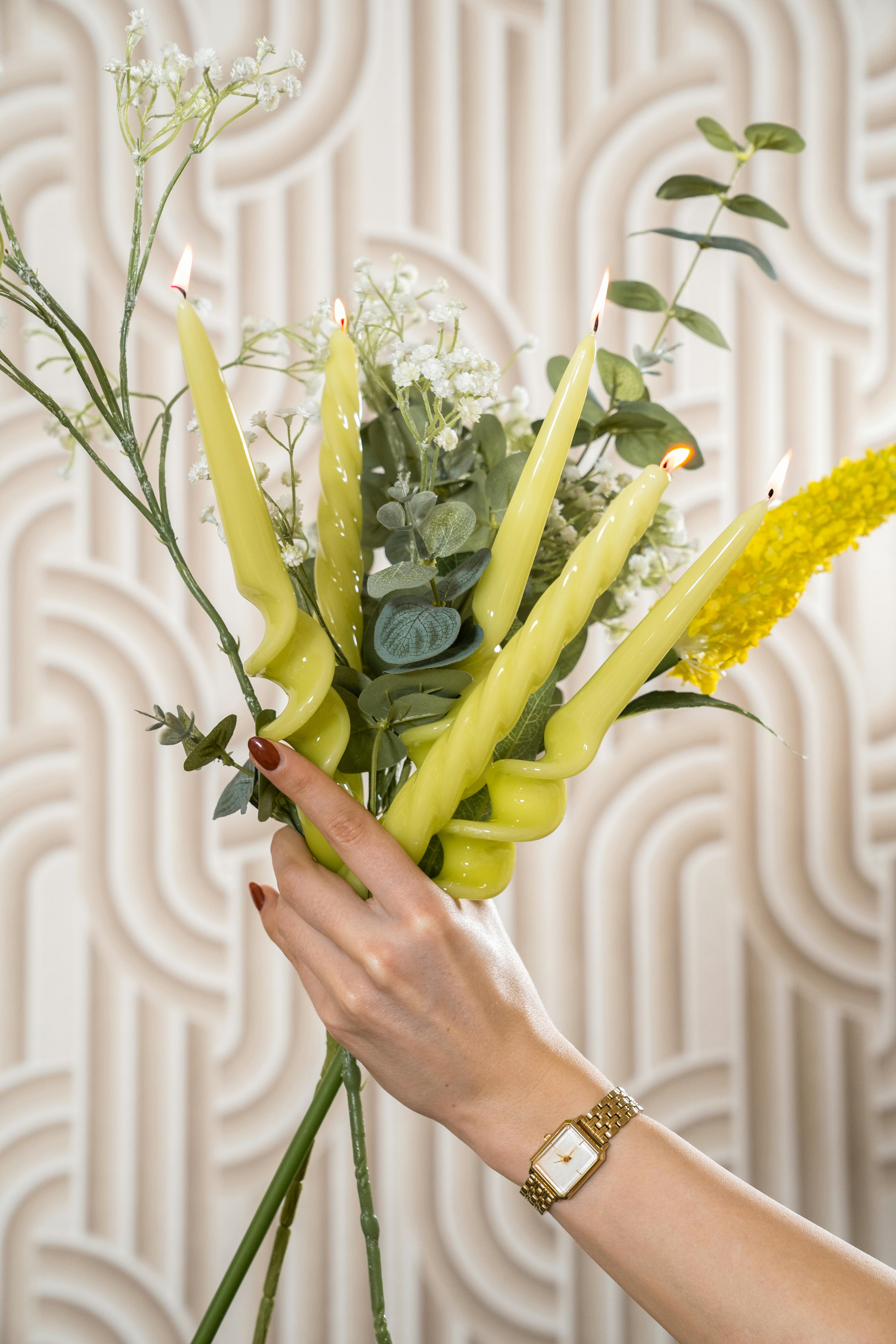 Lime detail met kaars