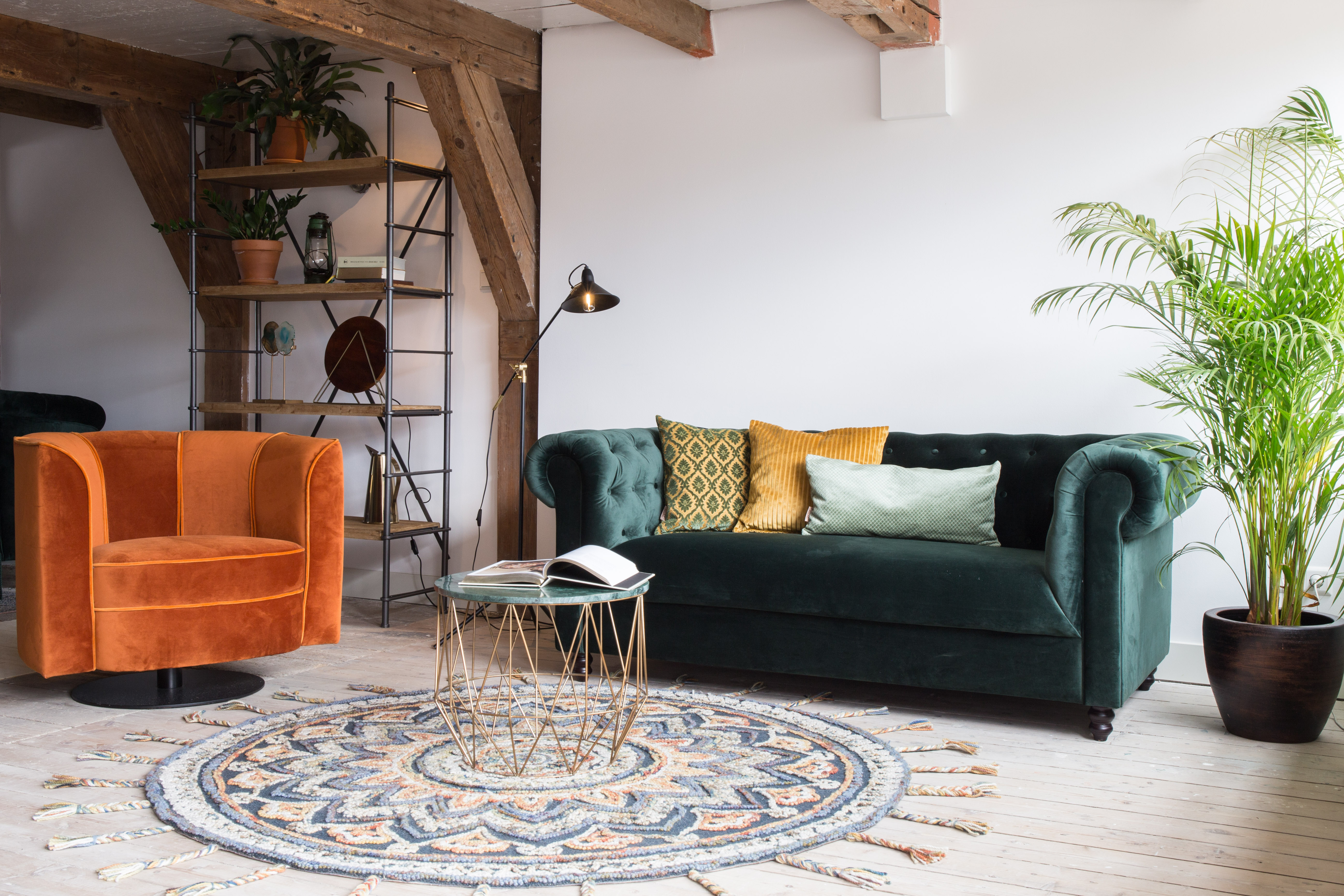 Dutch bone flower lounge chair