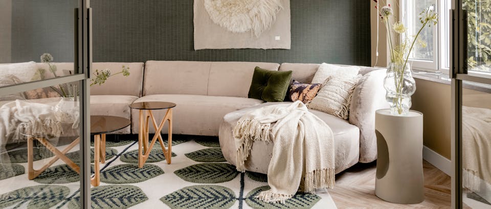 Dutchbone Sai beige bijzettafel