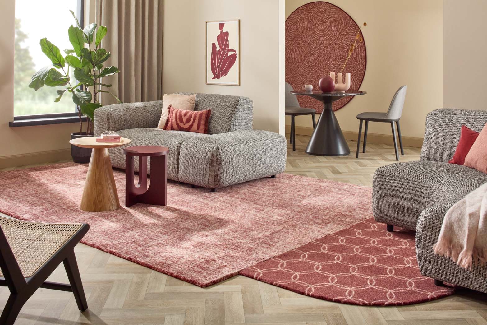 Brinker Carpet Tweed Warm Red
