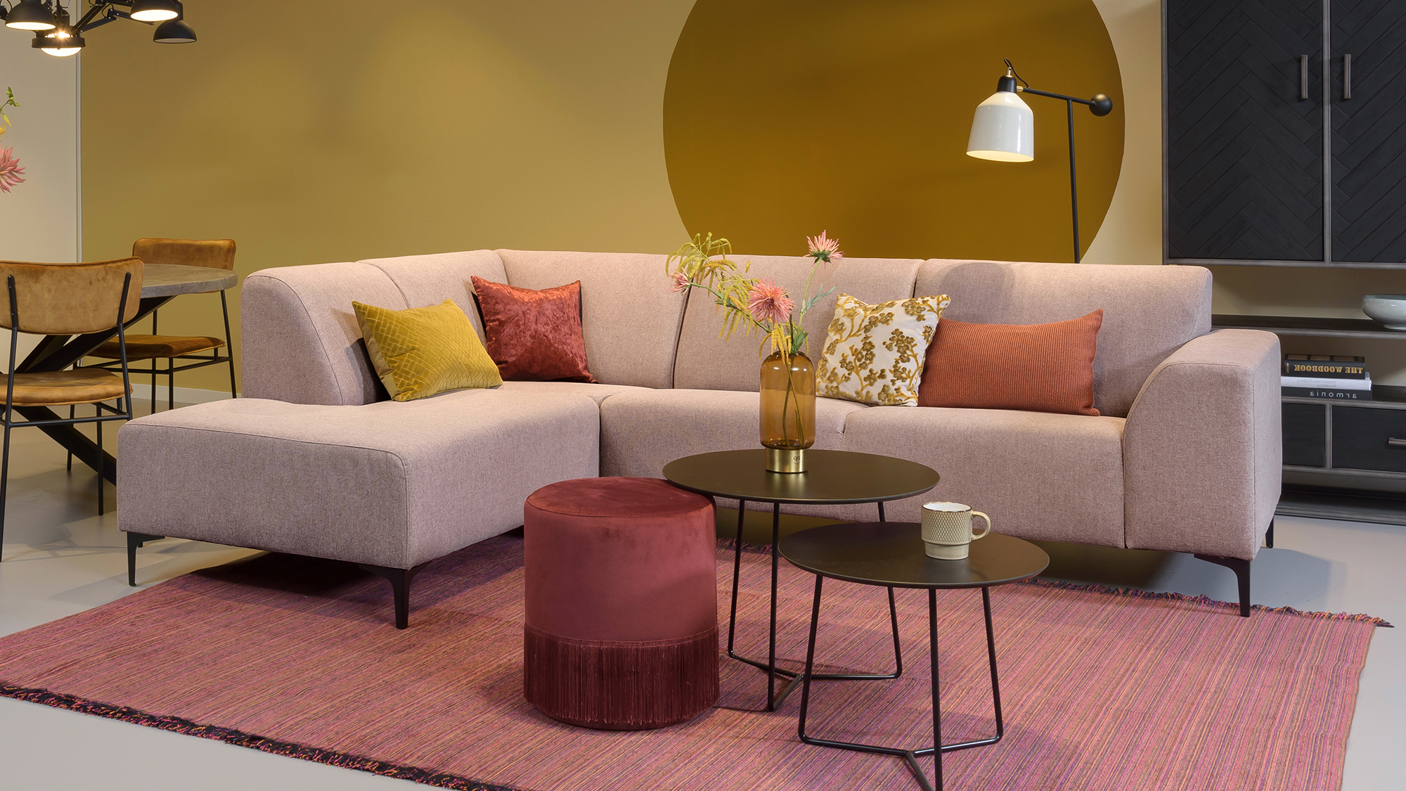 Roze hoekbank Eijerkamp Collectie