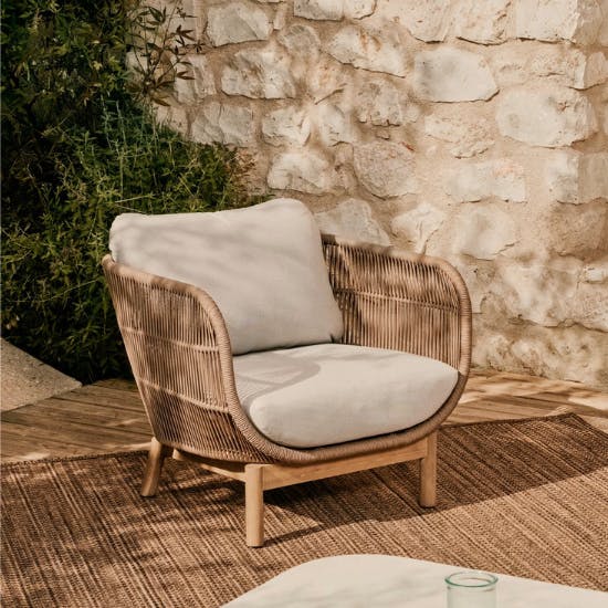 Drieluik afbeeldingen tuinstoelen