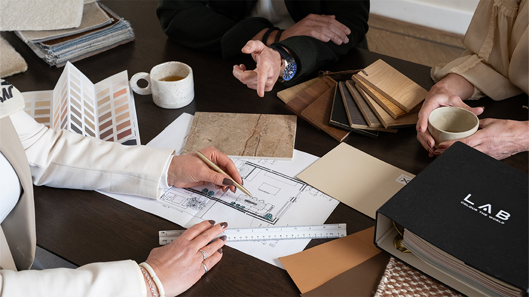 Interieur design tekening en stalen