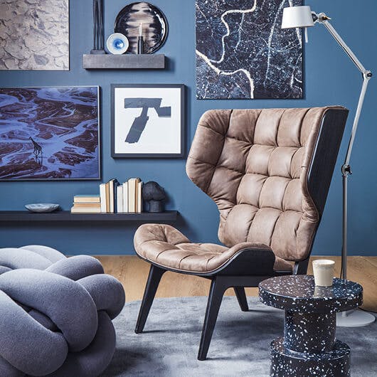 blauw interieur