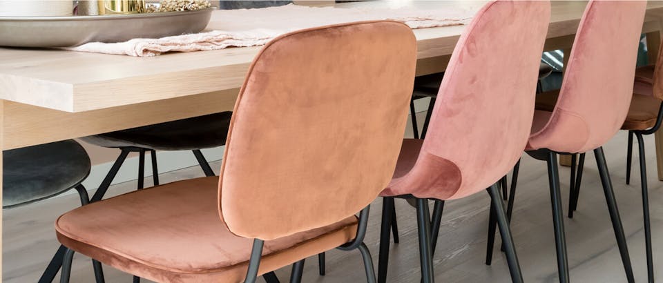 achterzijde Luxe Belegering Roze eetkamerstoelen kopen? | Eijerkamp Wonen