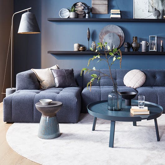 blauw interieur