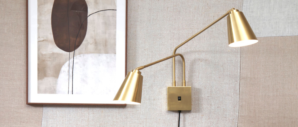 Gouden Wandlampen