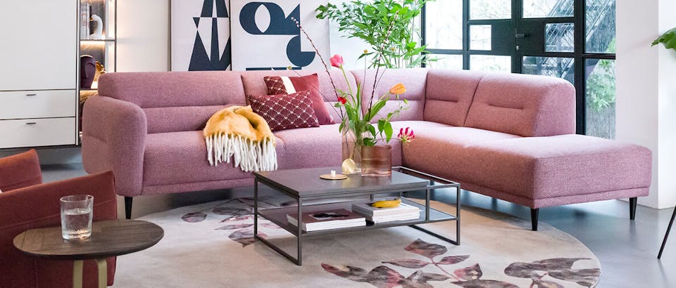 roze hoekbanken